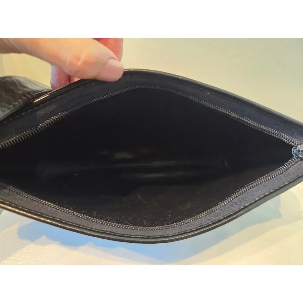 Christian Dior Trotter Monogram Shoulder Bag Navy Canvas CD Logo Vintage - Picture 13 of 16